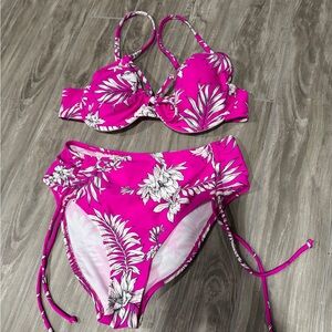 California Waves Floral Pink Bikini